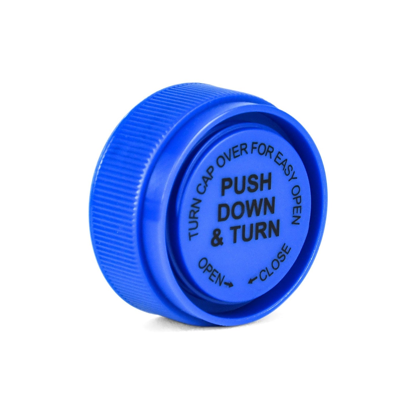 8 Dram Push Down & Turn Cap Opaque Blue - 410 COUNT