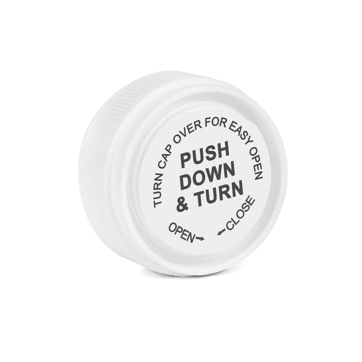 8 Dram Push Down & Turn Cap Opaque White - 410 COUNT