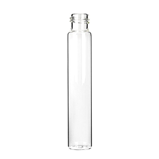 120mm Child Resistant Clear Glass Pre Roll Tube Black Cap 400 COUNT