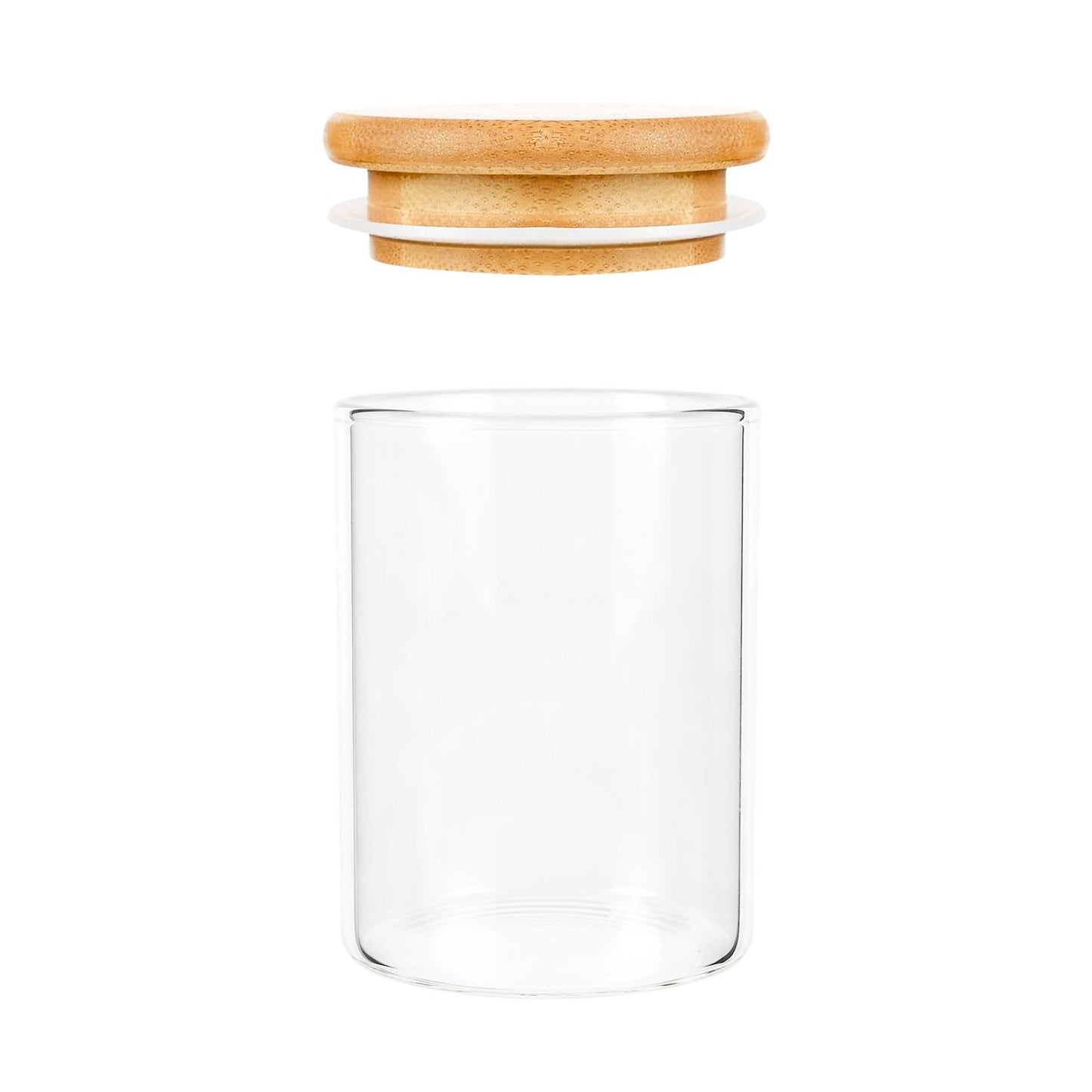 2oz Wood Lid Suction Glass Jars 3.5 Grams 200 COUNT
