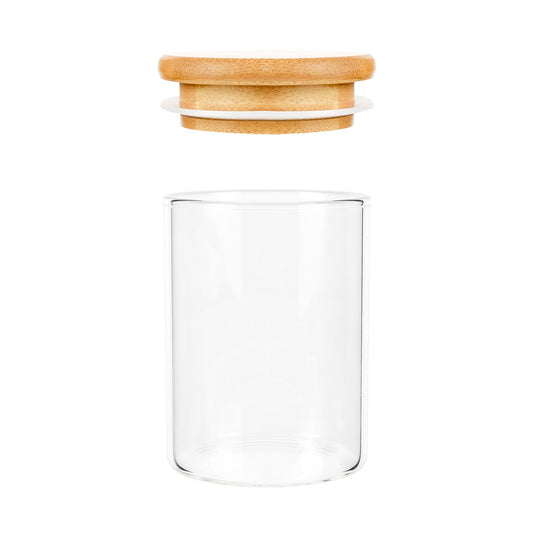 2oz Wood Lid Suction Glass Jars 3.5 Grams 200 COUNT