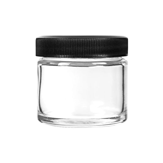 2oz Glass Jars with Black Caps 3.5 Grams 200 COUNT