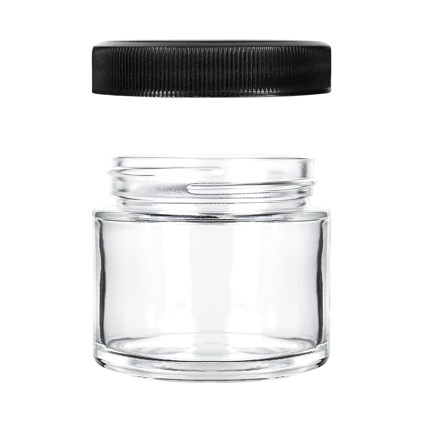 2oz Glass Jars with Black Caps 3.5 Grams 200 COUNT