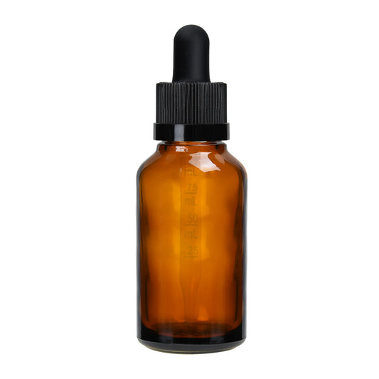 30ML / 1OZ Amber Glass Tincture Dropper Bottles 110 COUNT