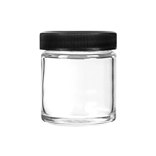 3oz Glass Jars with Black Caps 5 Grams 150 COUNT
