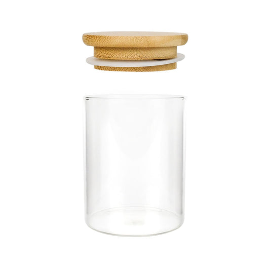 4oz Wood Lid Suction Glass Jars 7 Grams 120 COUNT
