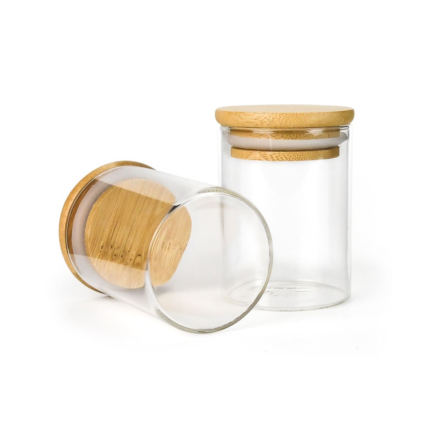 4oz Wood Lid Suction Glass Jars 7 Grams 120 COUNT