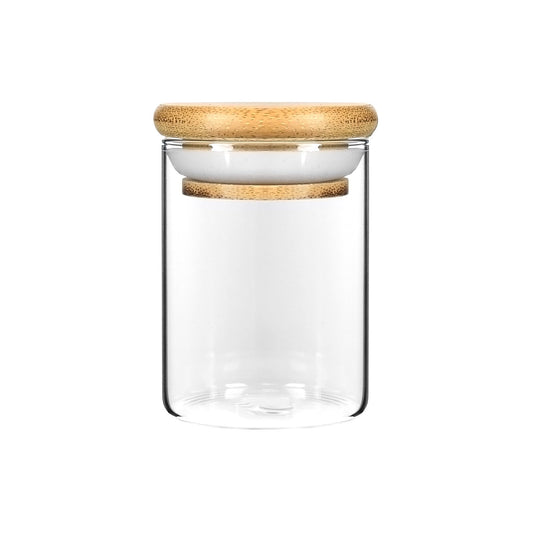 4oz Wood Lid Suction Glass Jars 7 Grams 120 COUNT