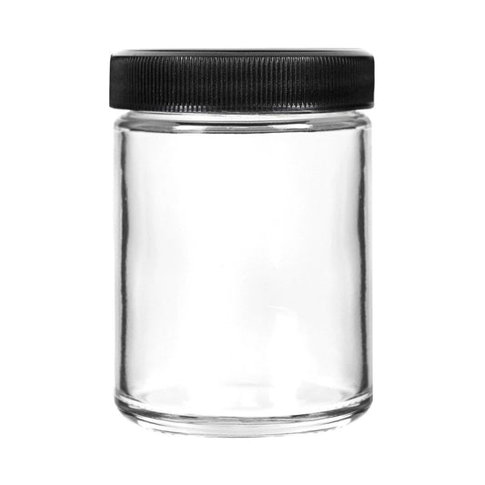 4oz Glass Jars with Black Caps 7 Grams 120 COUNT
