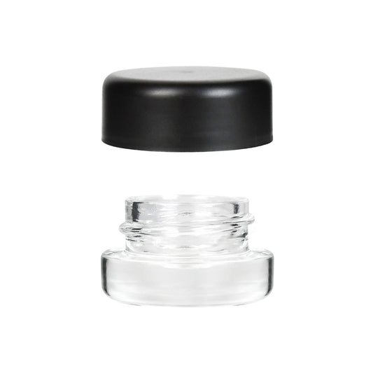 5ml Child Resistant Glass Jar with Black Cap 1 Gram 320 COUNT