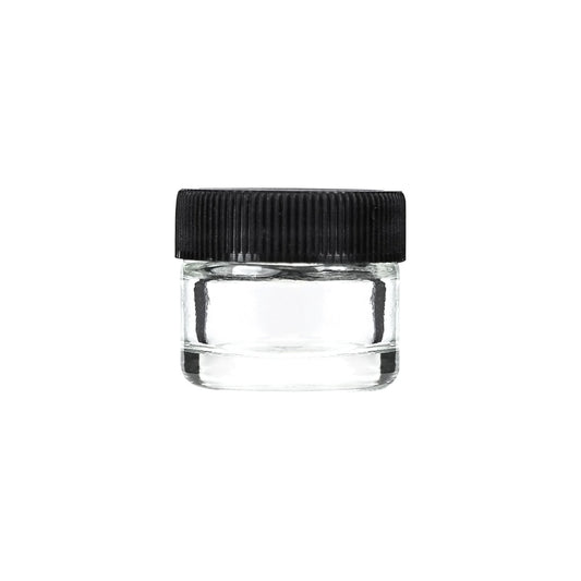 5ml Glass Screw Top Concentrate Container Black Cap 1 Gram 250 COUNT