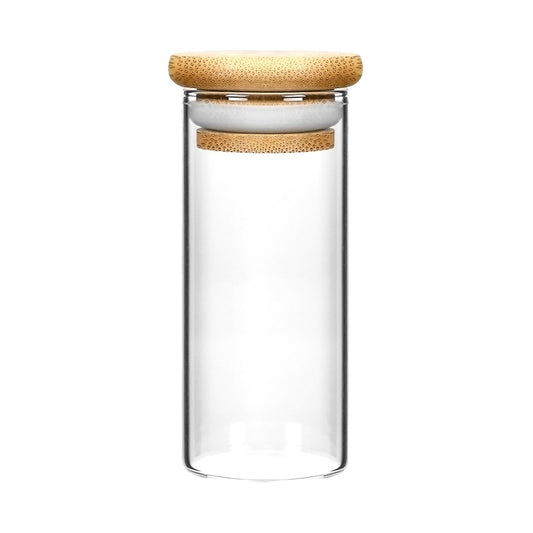 6oz Wood Lid Suction Glass Jars 10 Grams 120 COUNT