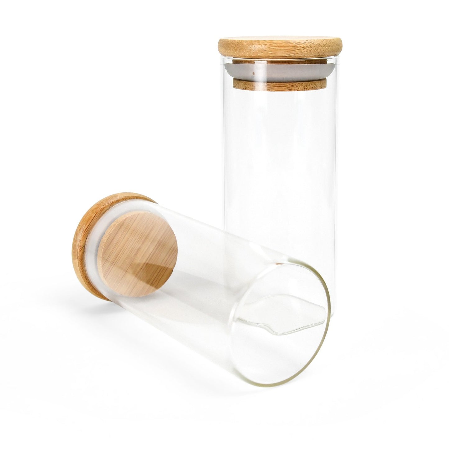 6oz Wood Lid Suction Glass Jars 10 Grams 120 COUNT