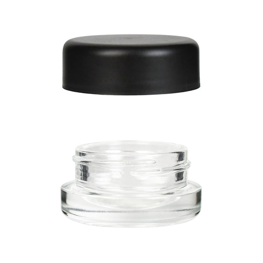 7ml Child Resistant Glass Jar with Black Cap 1 Gram 320 COUNT