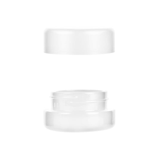 9ml Child Resistant White Glass Jar with White Cap 2 Gram 320 COUNT