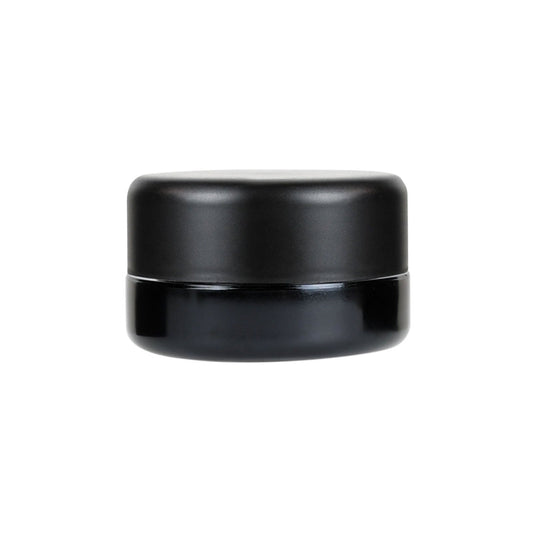 9ml Child Resistant Black Glass Jar with Black Cap 2 Gram 320 COUNT