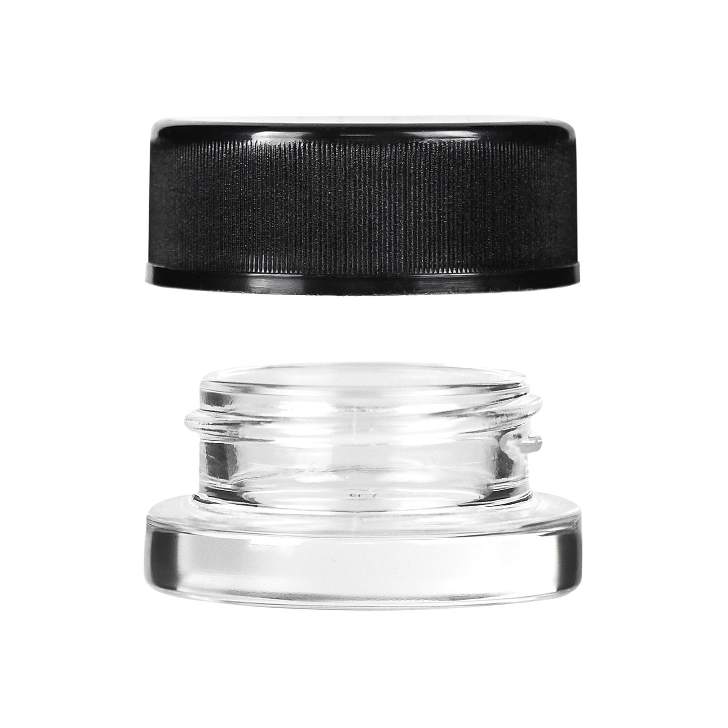 9ml Child Resistant Glass jar with Black Cap - 2 Gram 90 COUNT
