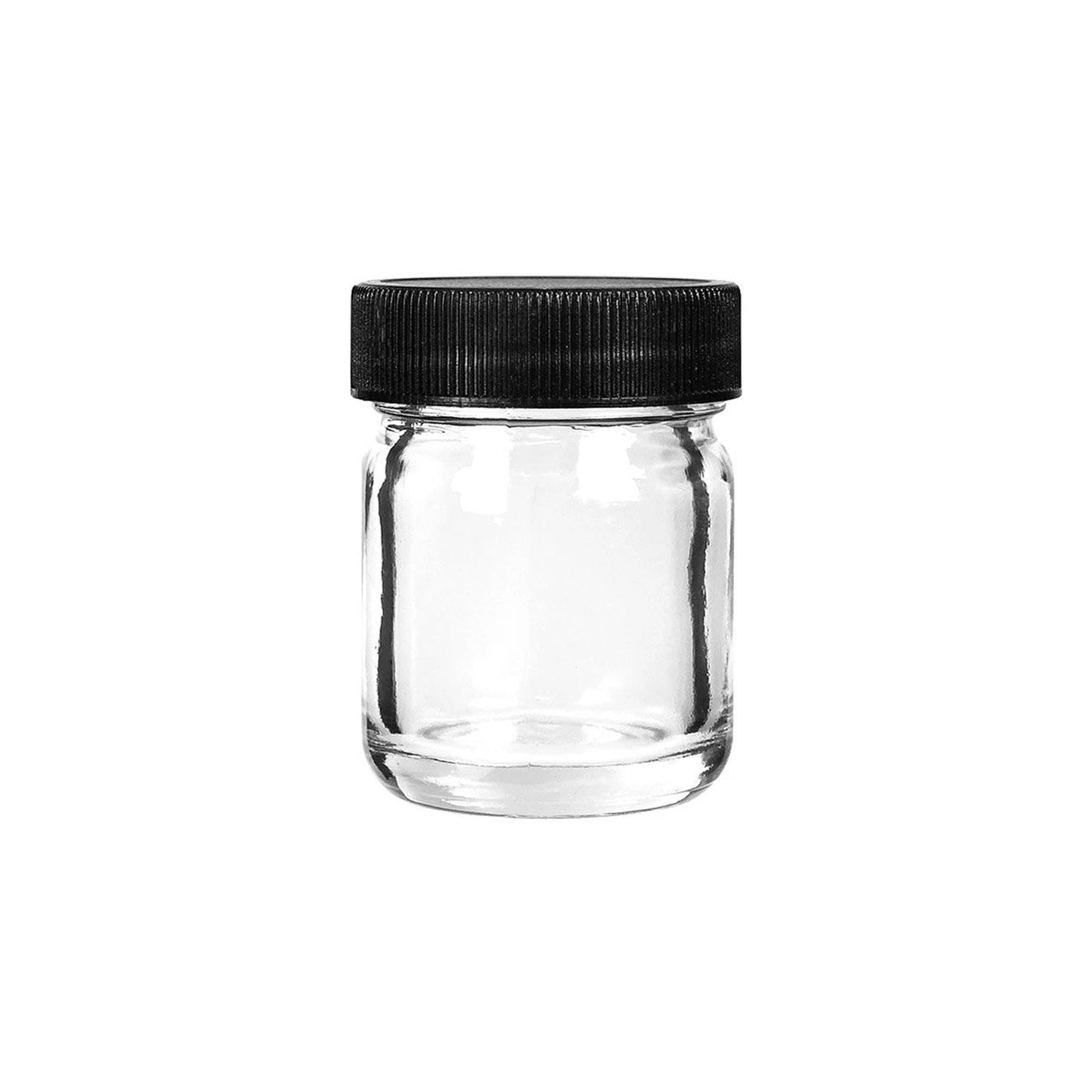 1oz Glass Jars With Black Caps 1 Gram 252 COUNT