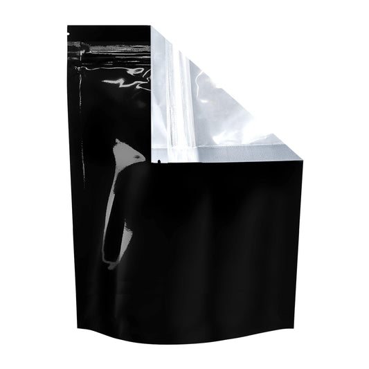 Mylar Bag Tear Notch Clear Black 1 Pound 100 COUNT
