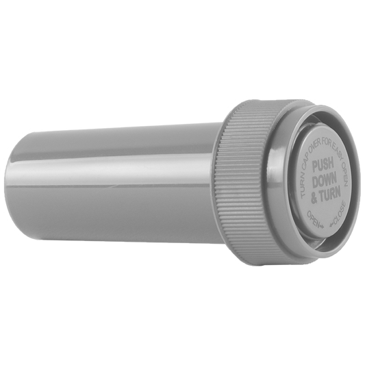 8 Dram Push Down & Turn Cap Opaque Silver - 410 COUNT